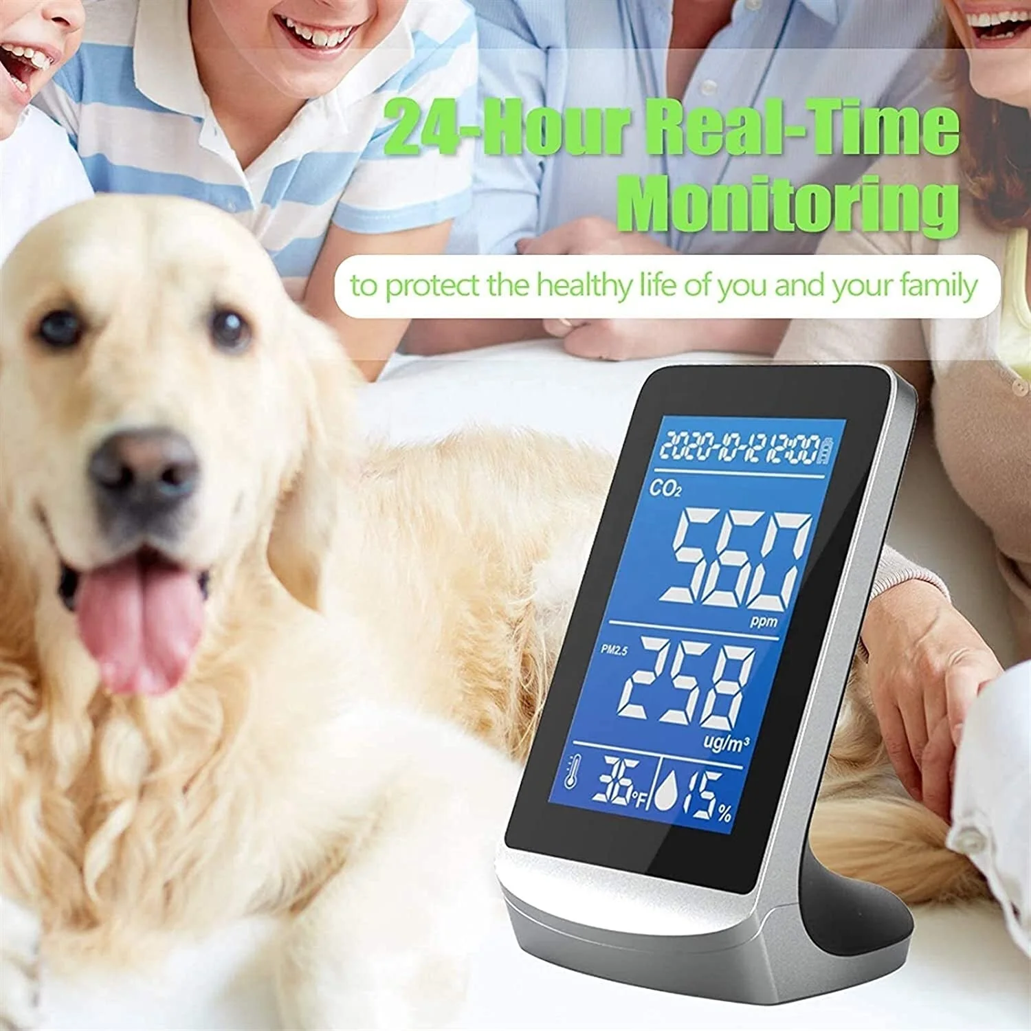 Portable Air Quality Monitoring Infrared Sensor Carbon Dioxide Gas co2 Detector Co2 Meter CO2 Monitor sensor
