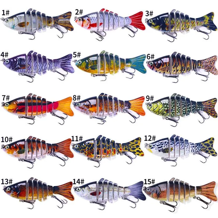 Colorful Lifelike Wobbler Top Water Trolling Lure Fish Artificial Swim Bait Trout Bass Fishing Lures