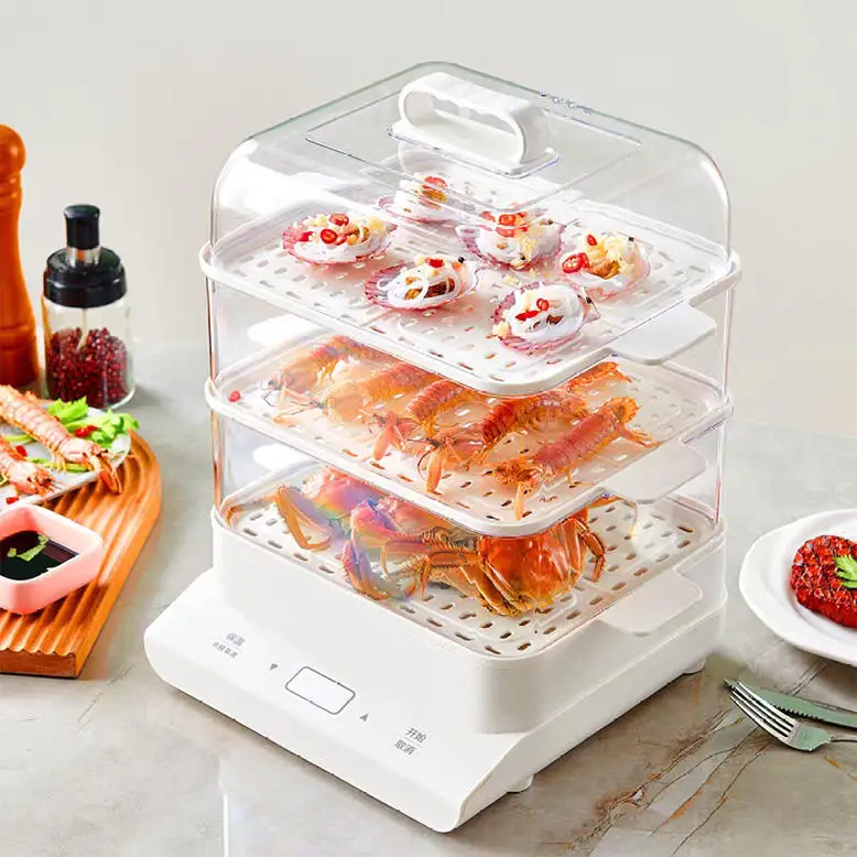 hot sale 24L healthy choice electric egg steamer transparent plastic 3 layers egg cooker steamer