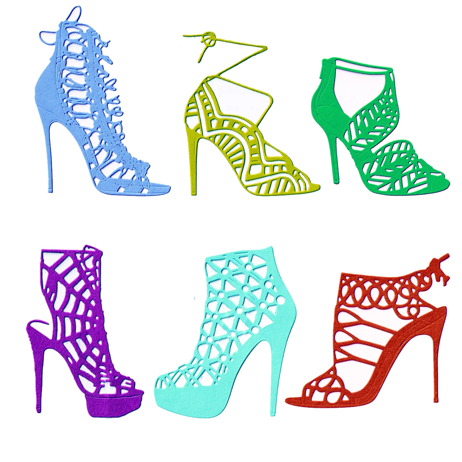 
2021 new metal cutting dies for making card craft knife mold blade punch stencils high-heeled Scrapbook 