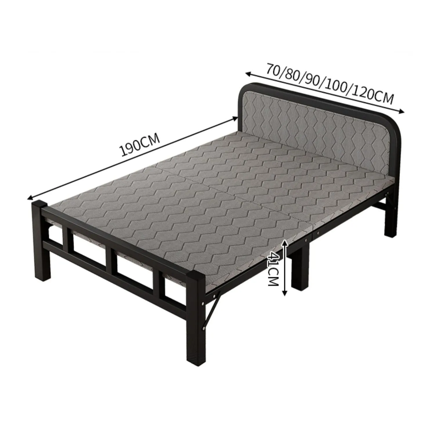 Custom Single Iron Beds Modern Design Foldable Metal Bed Frames for Bedroom for Adults-Wholesale Office Nap Cots