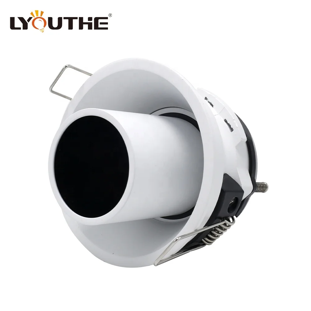 Lamps Housing Die Casting Aluminum Halogen Spot Round Hotel Lighting Anti Glare Recessed Ceiling Down Light