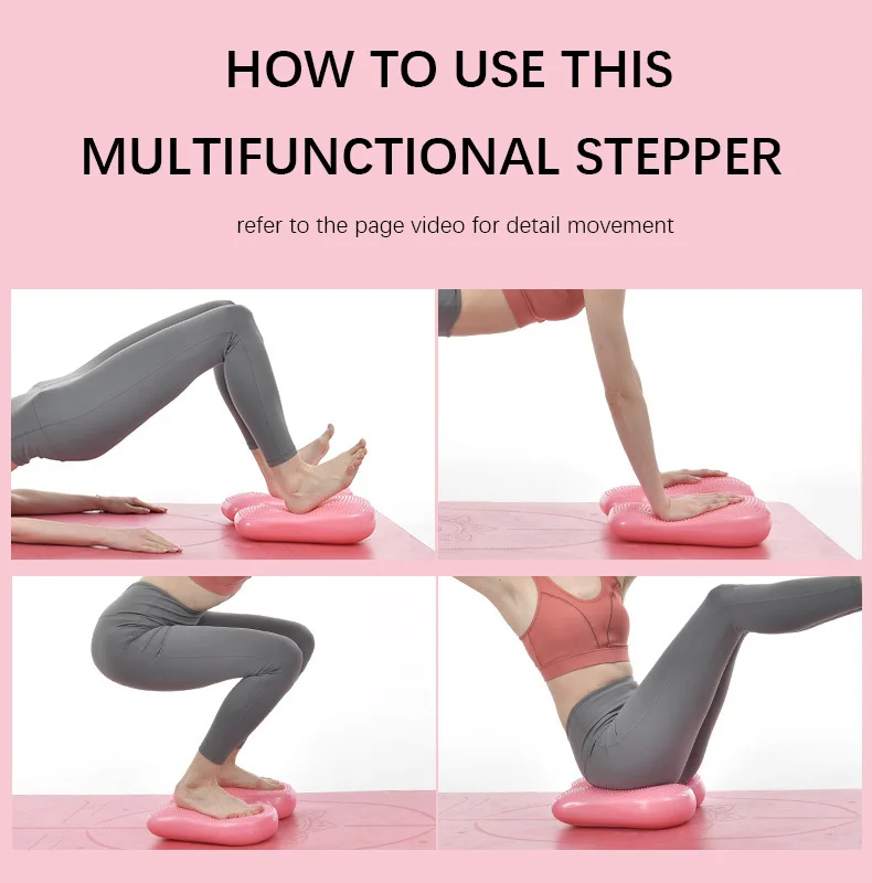 Office Home Slimming Aerobic Exercise Balance Training Foot Massage PVC Inflatable Stepper