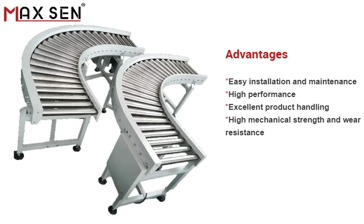 Gravity Roller Heavy Load Capacity Stainless steel  Roller Type Conveyor