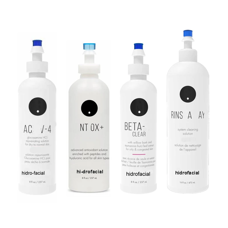 2022 New Hydra Edge System Hyaluronic Acid  Activ Skin Treatment Pack Antioxidant Elite Beta System HD Clear Cleaning Solution