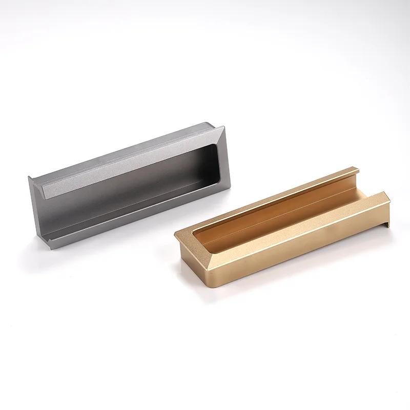 Hidden Handle Aluminum Alloy Luxury Simple Furniture Handle Customization Profile Cabinet Wardrobe Handle Furniture Hardware