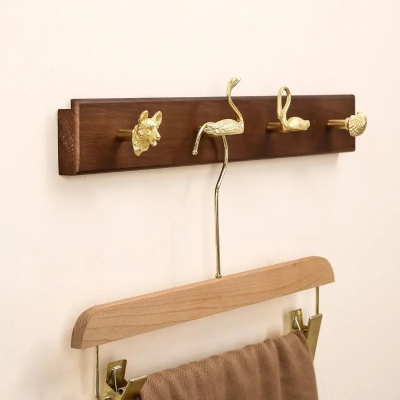 Wholesale Wood And Brass Wall Hook For Hanging Clothes And For Coat Hook Towel Coat Hook With At Best Price