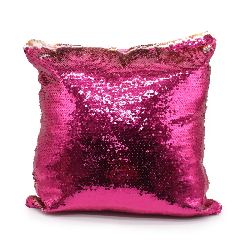 Sublimation Square Sequin Pillow Case Cover Custom Design Color Change Sequin Pillow