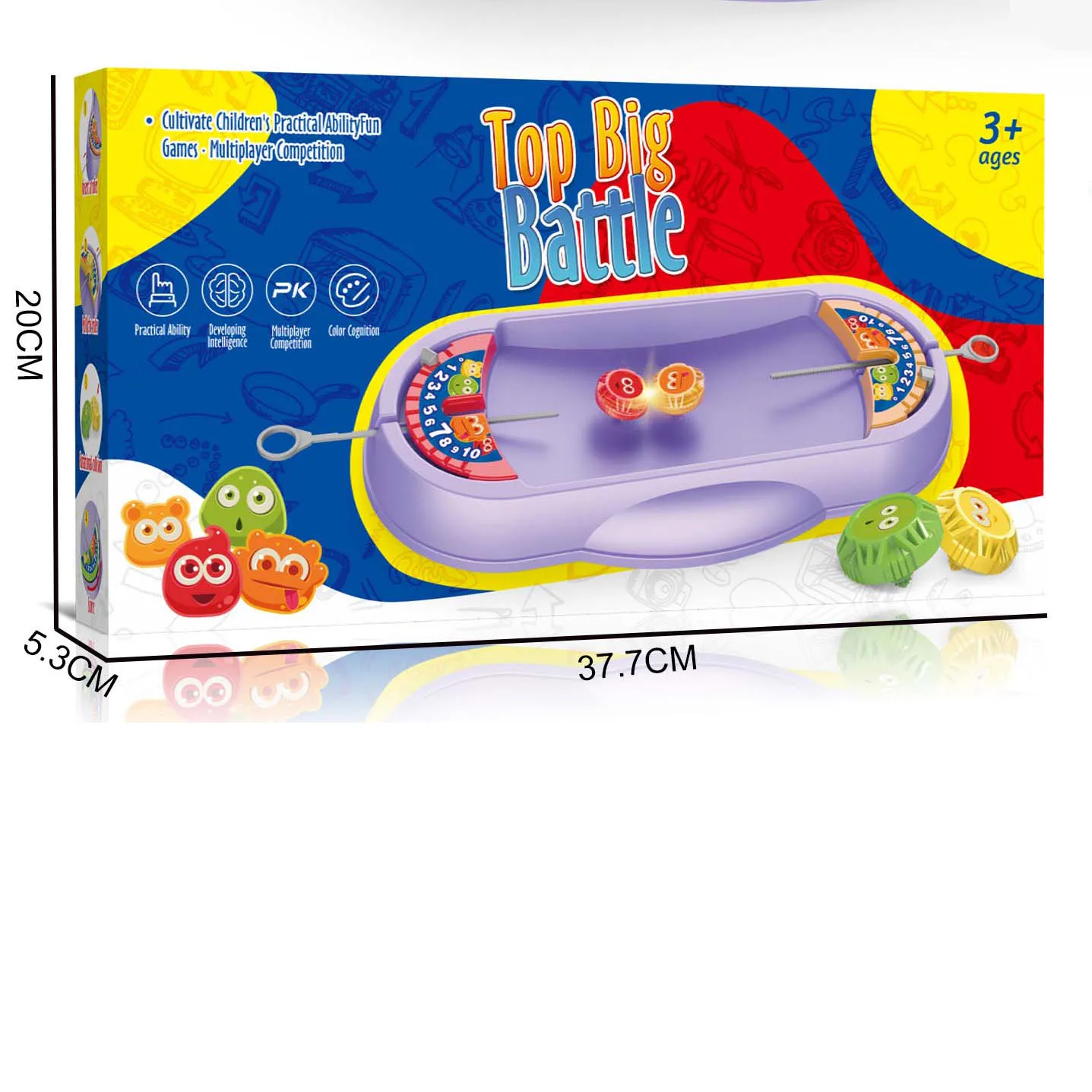 Educational Board Games Indoor Outdoor Pull Out Gyro Battle Disk Toys Spinning Top 2 player Battle Game For kids
