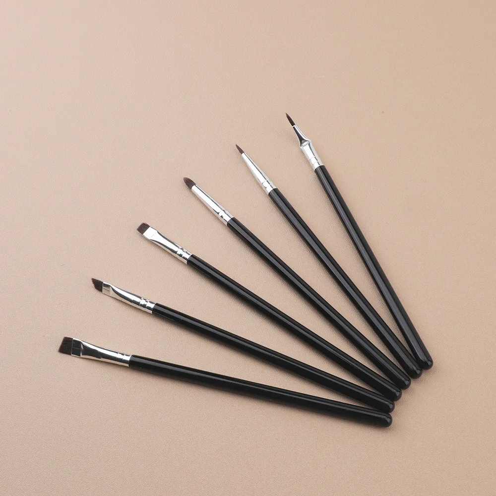 HMU Eyeliner Set Custom Logo Private Label Professional Ultra Thin Fine Angle Eye Eyebrow Liner Eyeliner Brushes