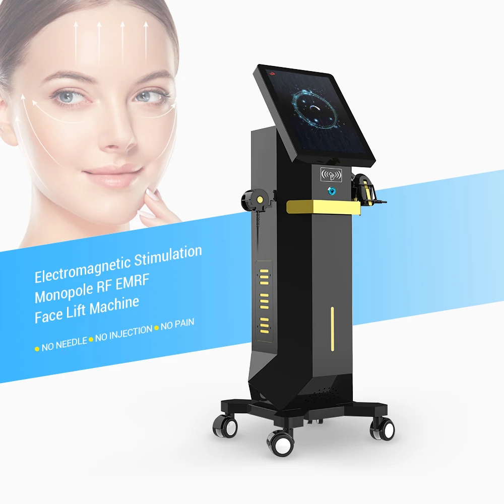 Vertical salon double chin removal emsings rf facial neck lifting Emrf pe Lift face em rf v face lift beauty machine