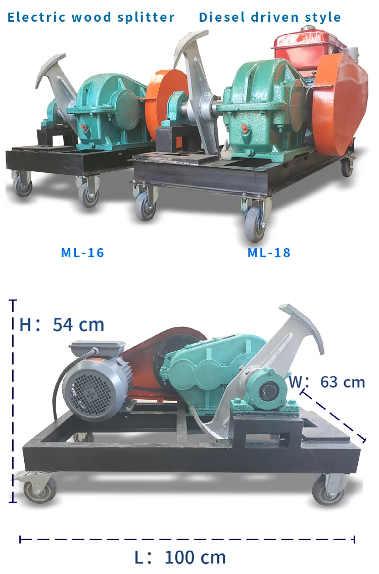 New product minglun brand log splitter wood splitter no axe firewood splitter for wood splitting