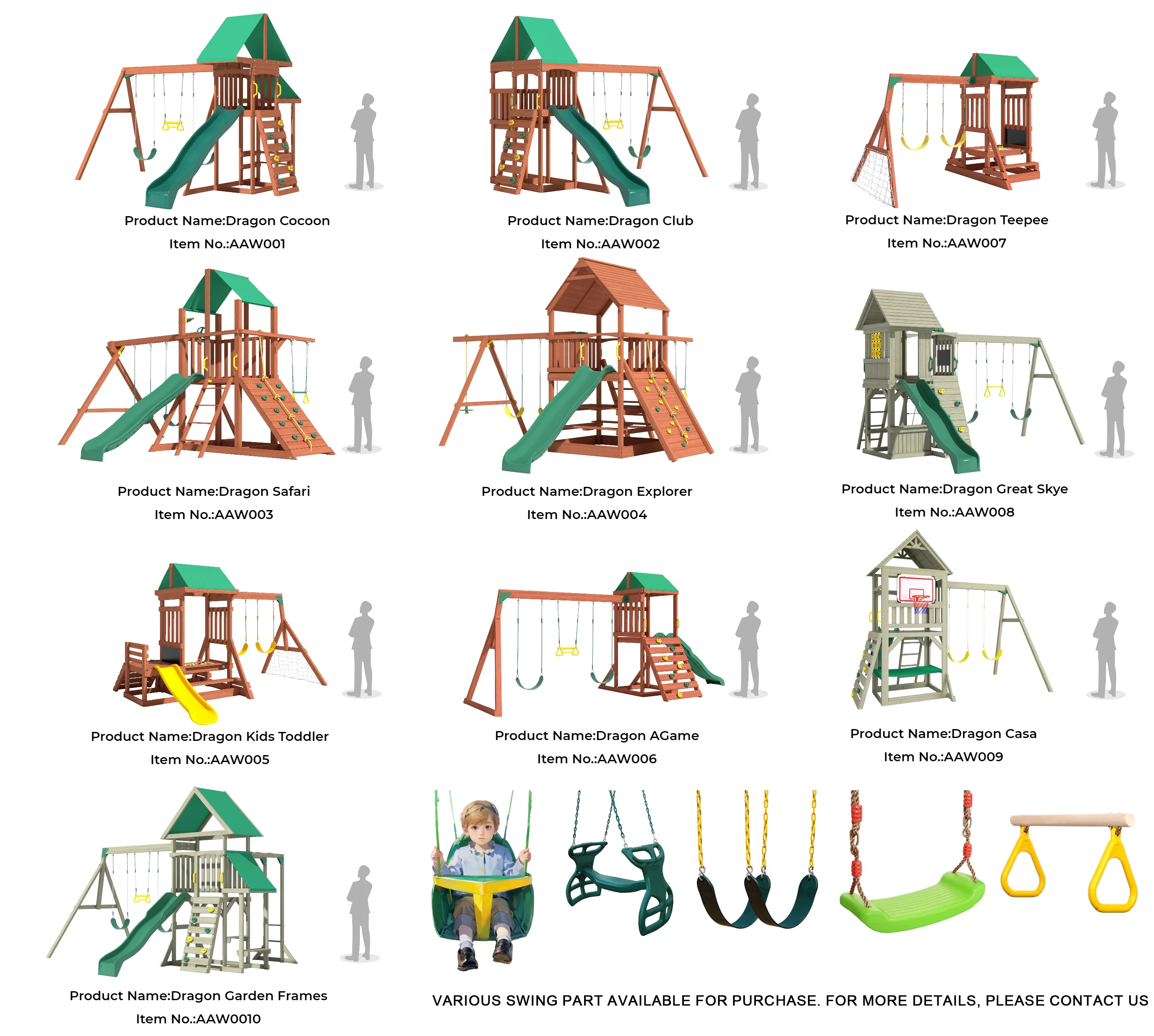 Small Outdoor Wooden Playground Equipment Backyard Kids Amusement Park backyard Play Set Swing Set items In Wood For Sale