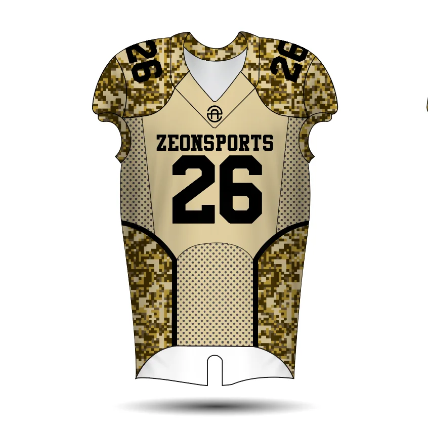 wholesale factory price custom camouflage design comfortable american football jersey uniform