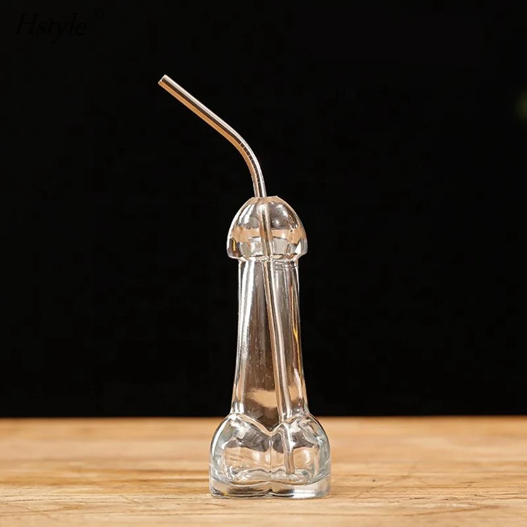 Wholesale Creative Penis Cup 100ml Funny Wine Glass Bottle Penis Shaped Glass Bottle Unique Popular Shot Glass  SD293