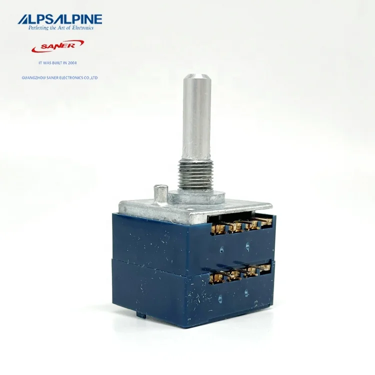 ALPS RK27112A0A2V 50KA*2 27mm Size  Metal Shaft Type Made in Japan Rotary Potentiometer