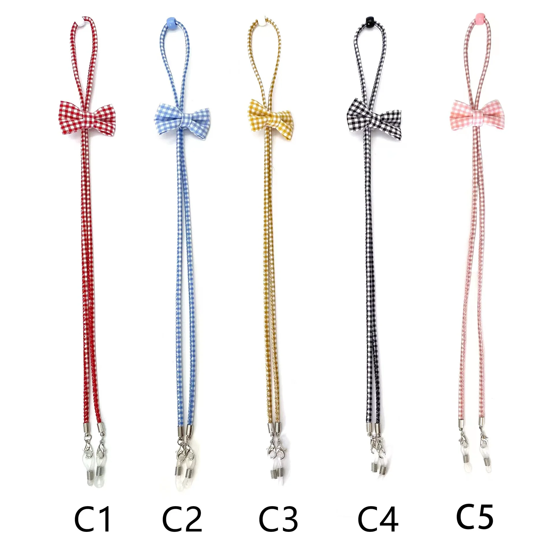 Детские регулируемые модные шнуры для очков из полиэстера, веревка для очков, держатель для очков с кнопкой