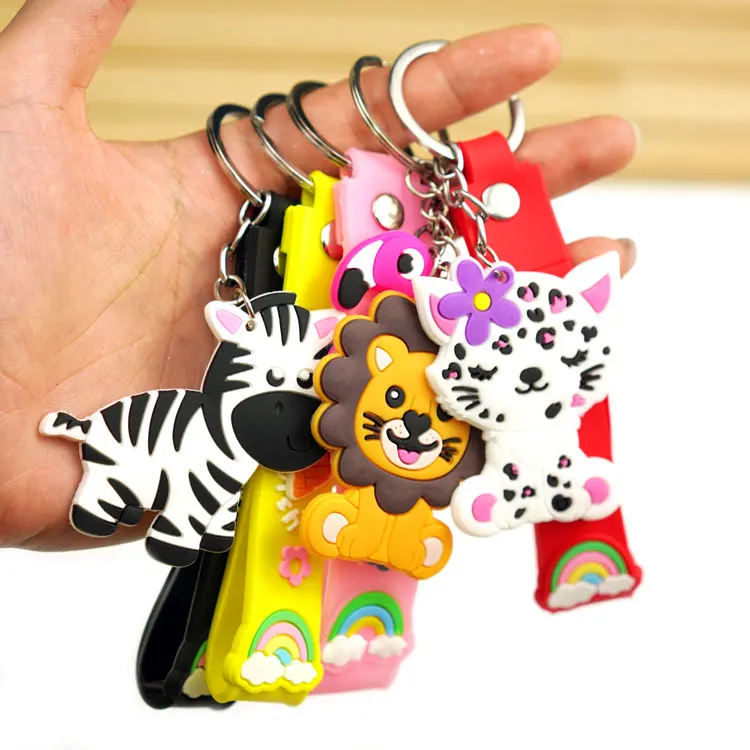 Customizable Llaveros De Goma Llavero Ring Silicone Bracelet 2D 3D Pvc Custom Logo Rubber Silicon Keychain