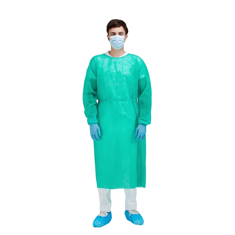 Safety clothing surgical disposable hazmat suit sms pp pe ppe set medical suit Isolation Gown