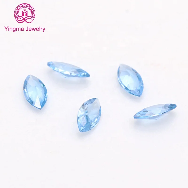 Loose Spinel Stones 1.5*3 MM To 6*12 MM Wax Setting Synthetic Marquise Shape Spinel 120# Blue Gemstones For Jewelry Making