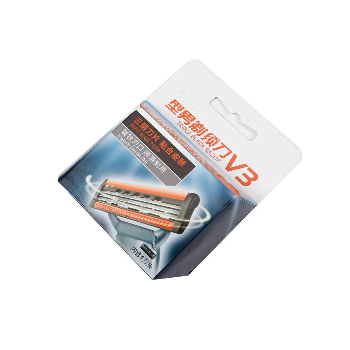 V3 Razor 4 Cartridges Refill Replaceable Shaving Blade Razor