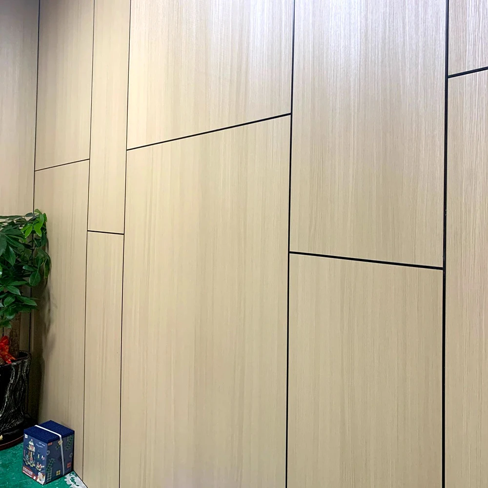 wood grain bamboo charcoal fiber boards wood veneer interior decor wpc flat wall panel Wood-plastic composite pvc sheet for wall