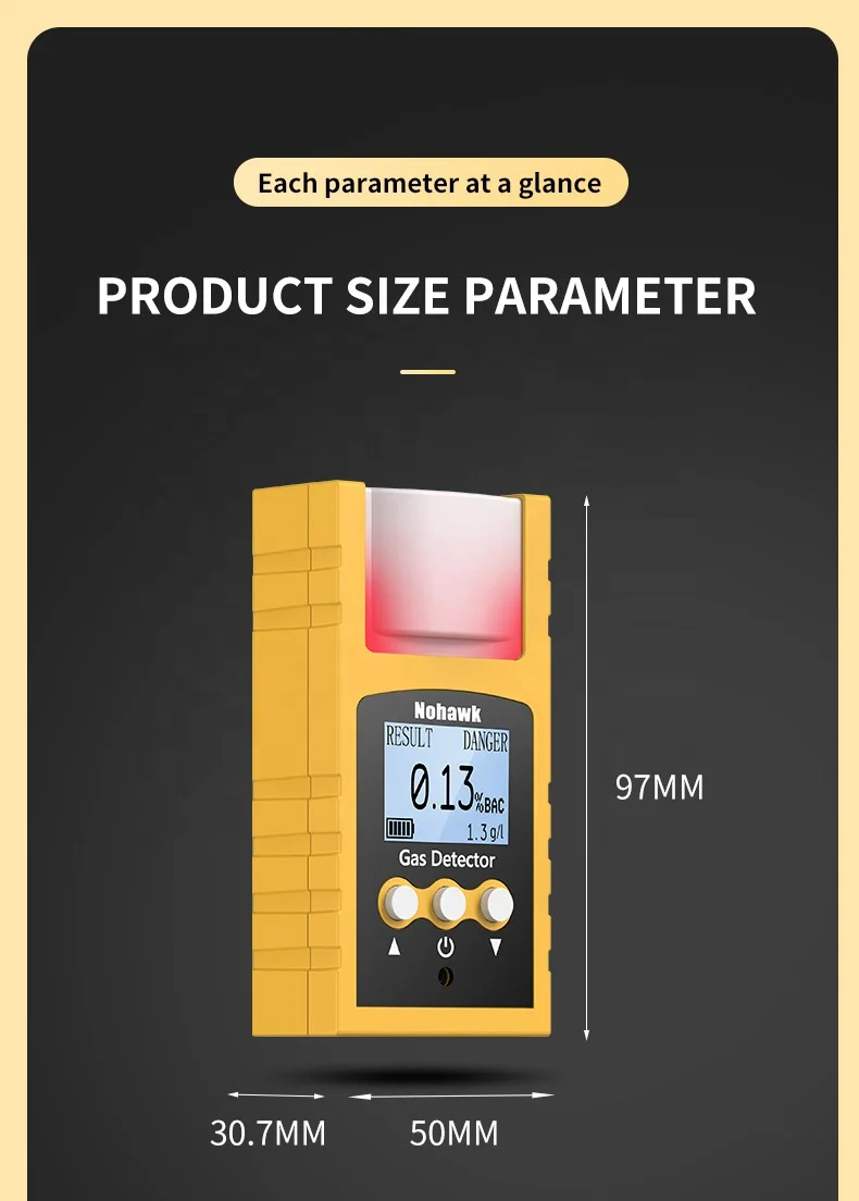 Wholesale Alcohol Tester Digital Display Breathalyzer Detector Portable Alcohol Tester