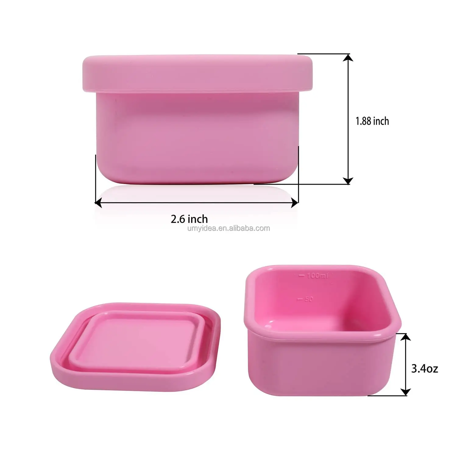 2023 Soup Storage Ice Tray Freezer Silicone Soup Tray Cubes Large Silicone Soup Freezing Cube Tray with Lid