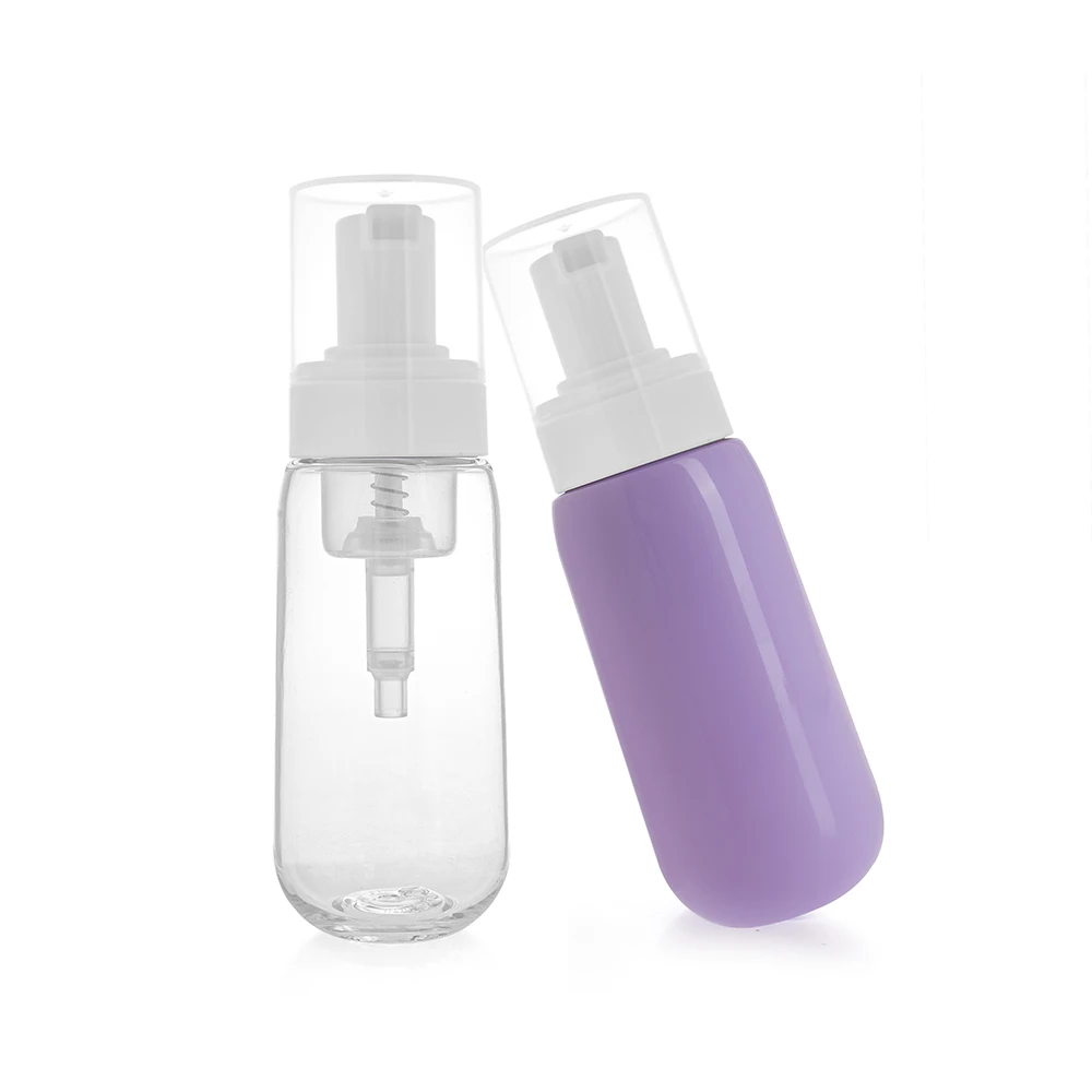 foam bottle 80 ml transparent plastic luxury cosmetic containers cleanser foamer pump bottle foam dispenser bottle