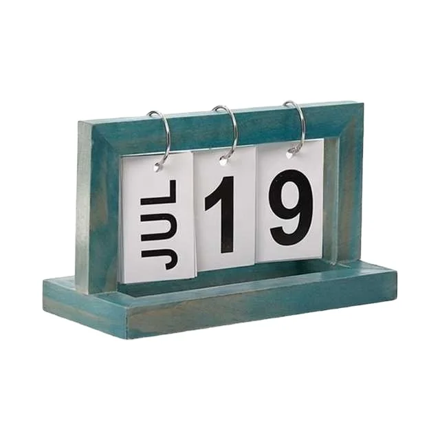 Desk Calendar Small Ornaments Creative Wooden Flip Calendar Simple Home Desktop Small Ornaments Study