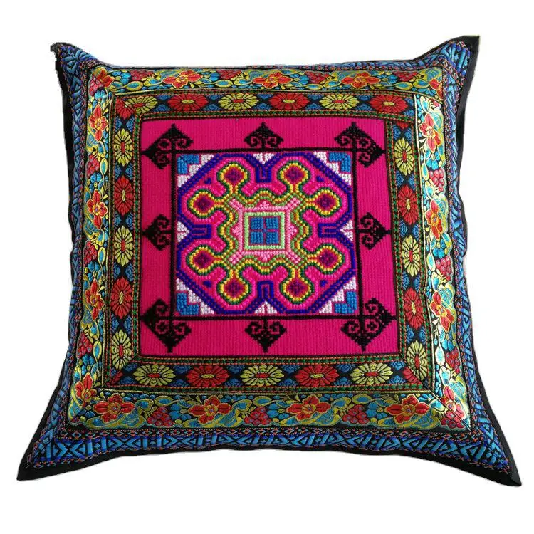 Embroidered Throw Pillow Cover Decorative Pillowcase Vintage Cushion Cover Hot sale Needlepoint pillowcase