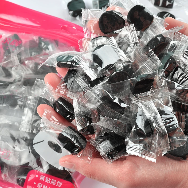 Bamboo Charcoal Fiber 100pcs black cosmetic Compressed Facial Face Mask Paper DIY Skin Care DIY Facial Mask for womens