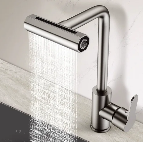 Rain faucet universal splash-proof nozzle rotating 4 gear switching Yulin waterfall faucet accessories