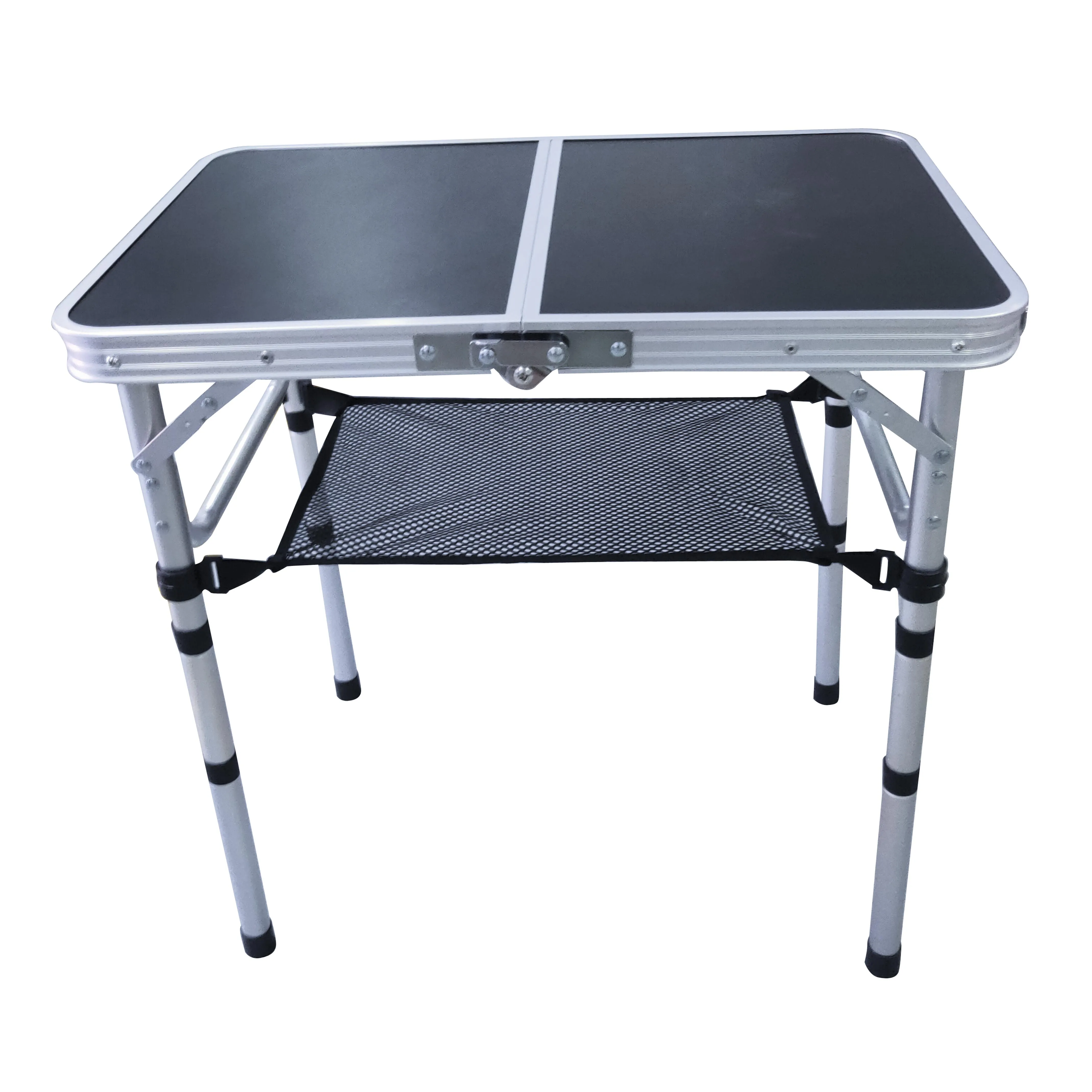 Folding Camping Table Portable Adjustable Height Lightweight Aluminum Folding Table for Outdoor Picnic Cooking, White 2/3/4 Fo