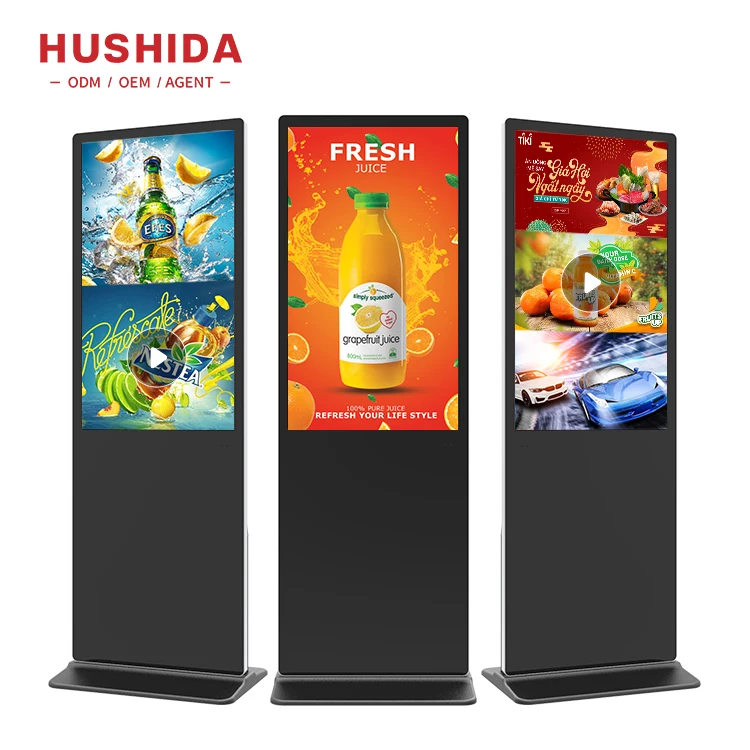 Wholesale touch screen display advertising floor standing advertisement screen 55 inch indoor digital signage