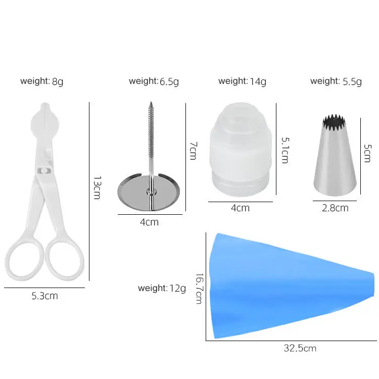 Cake Decorating Pen Cream Bag Stainless steel Nozzles Piping Baking Accessories