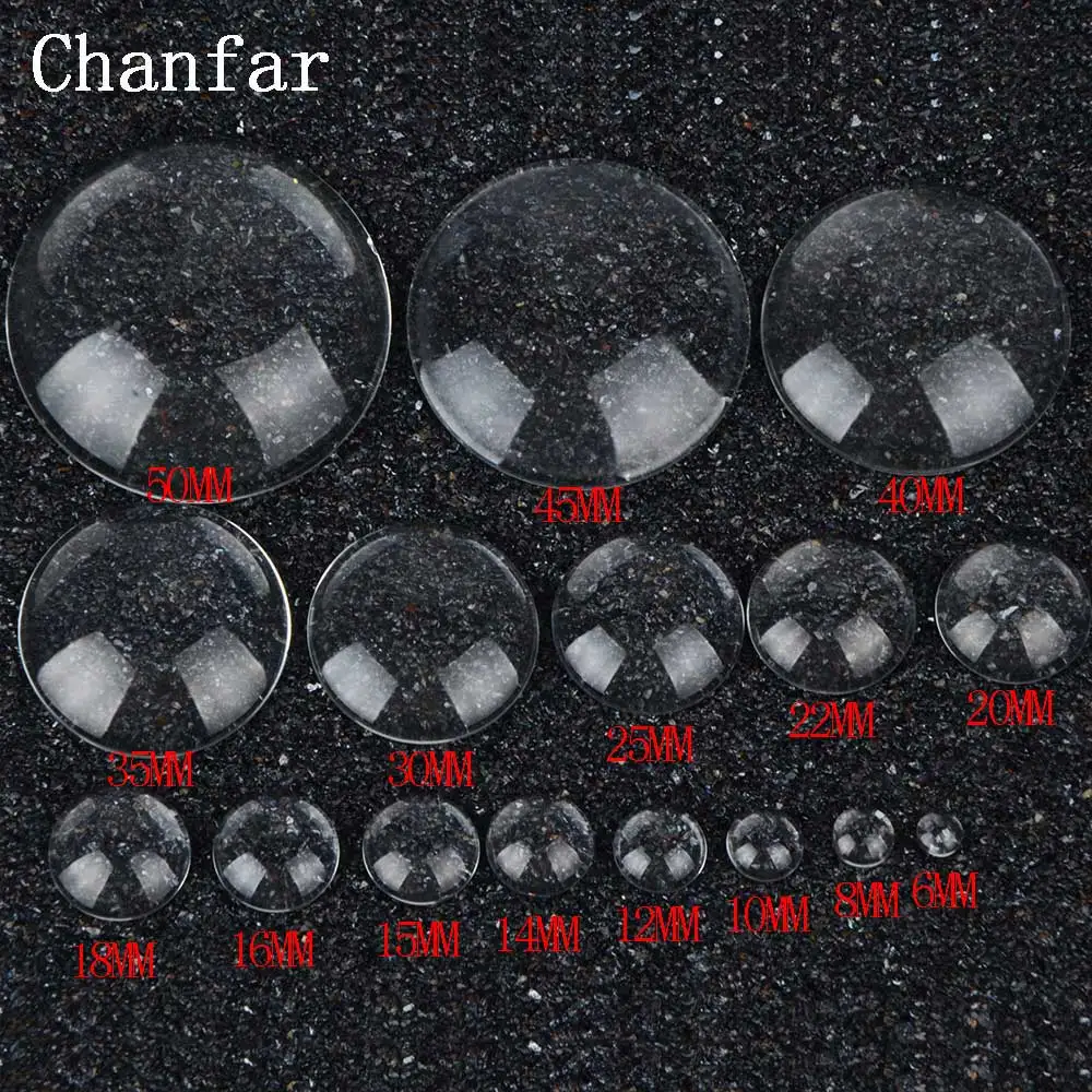 10mm Transparent  Round Clear Glass Domed Cabochons Accessories Jewelry