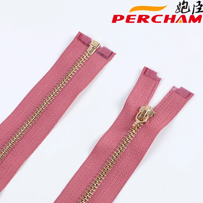 High quality No. 3 No. 5 No. 8 Metal zipper Wholesale Y teeth ordinary teeth light gold white gold bright gun brass open zipper