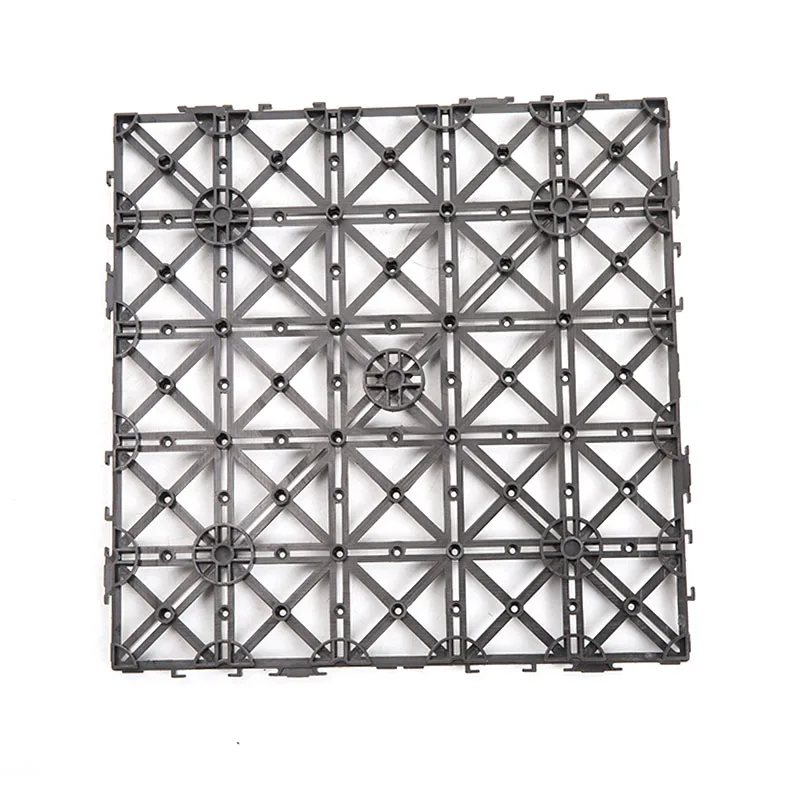 Interlock plastic base for decking and tile