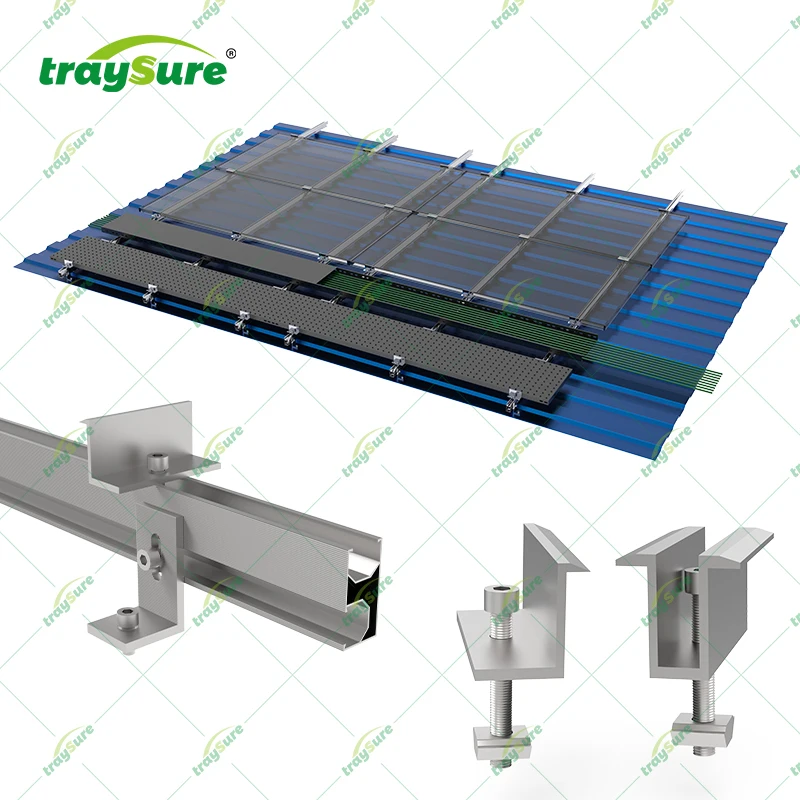 TRAYSURE Solar Mounting System Customized Aluminum Solar Roof Clamp Cable Tray Solar Energy Solar Mounting System
