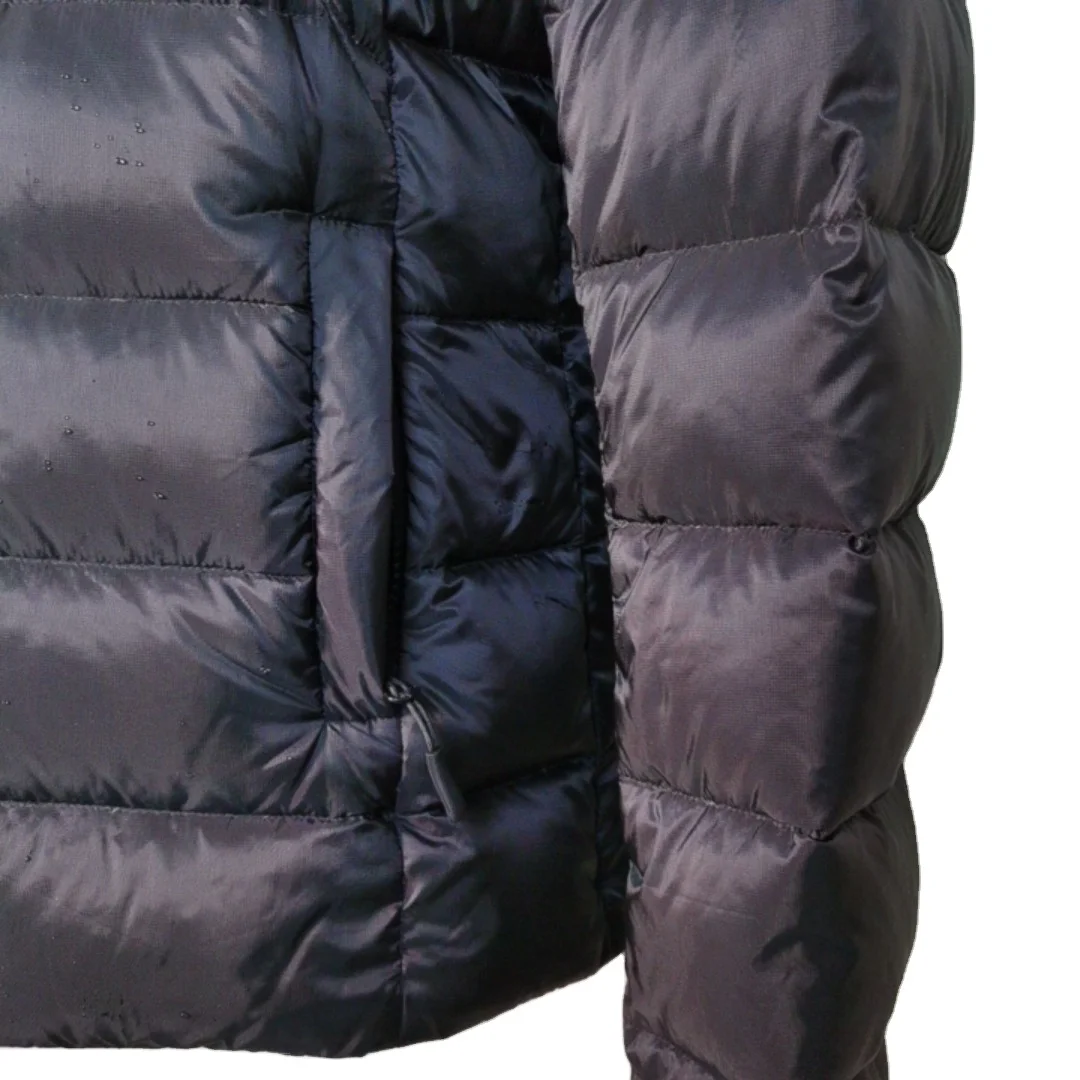 Winter women black packable  short custom logo puffer down quilted jacket shiny thick crop quilted jacket