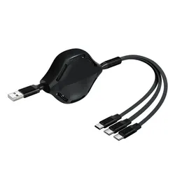 Заводская цена, зарядный кабель для мобильного телефона, быстрая зарядка, USB-кабель для передачи данных типа C 3 в 1