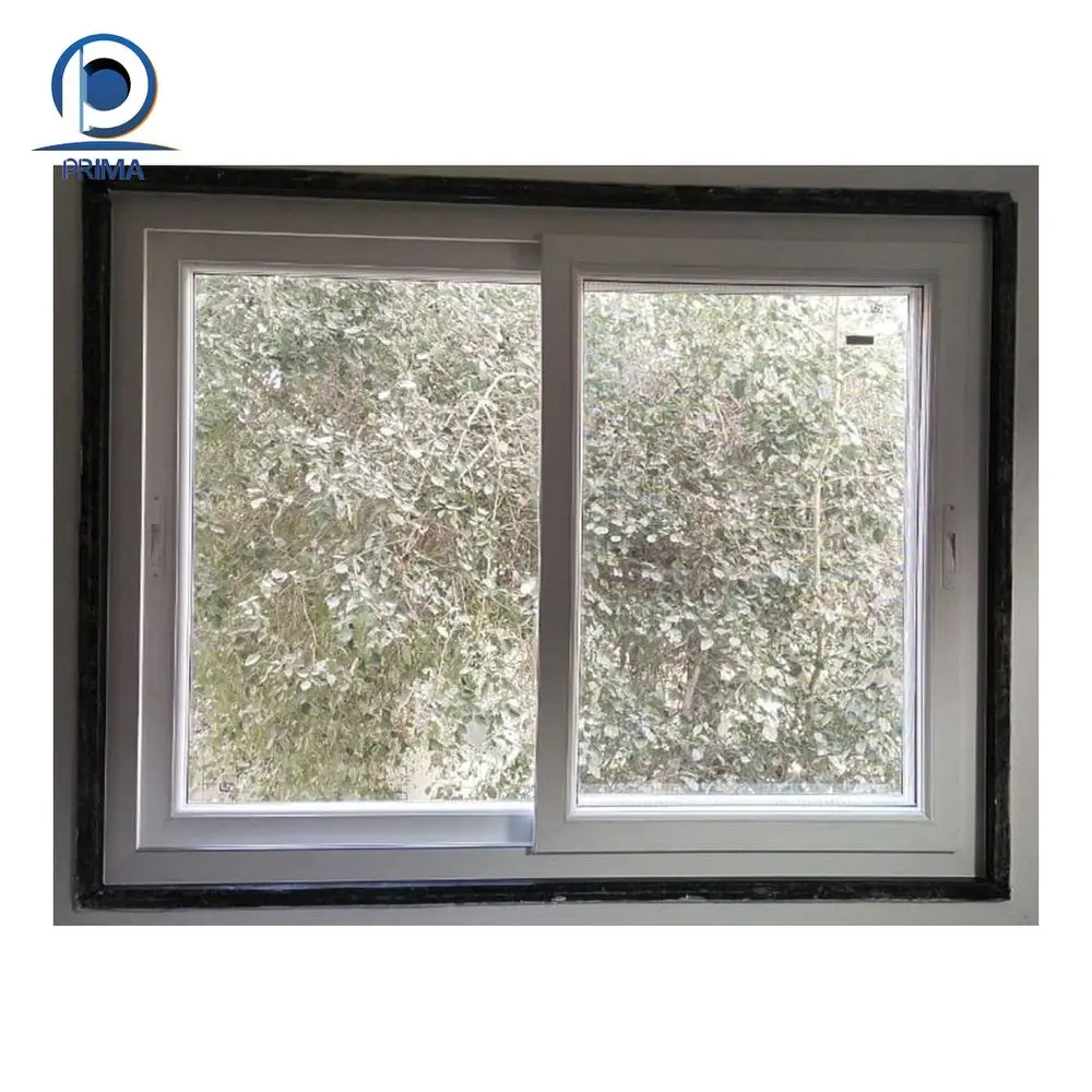 Prima Factory Directly Supply Sliding Windows Glazed Hurricane Impact Pvc Profile Upvc Door Frame Window