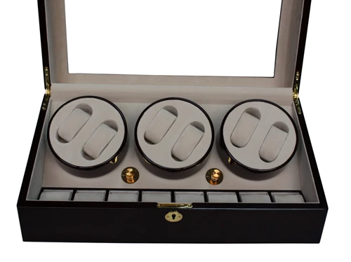 Made In China Custom 6+8 Multi-head Motor Box Watch Winder Parts Automatic Mechanical Display Watch Winder Wooden