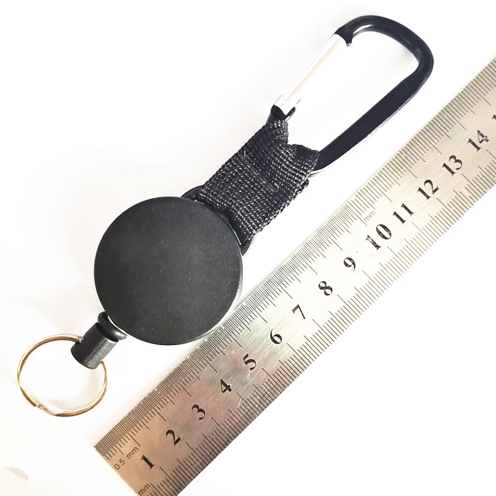 Retractable Keychains Ring Set Retractable Badges Reel Clip with Steel Wire Cord Up to 25