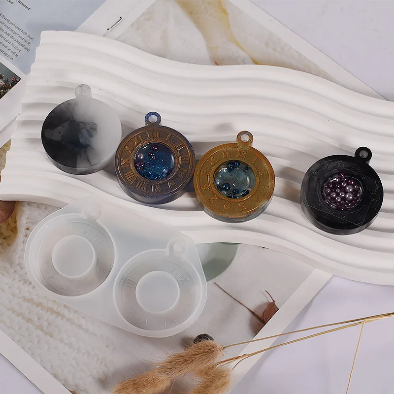 Pocket Watch Lighter Shape Keychain Mold Jewelry Epoxy Silicone Mould DIY Crafting Resin Pendant Silicone Mould