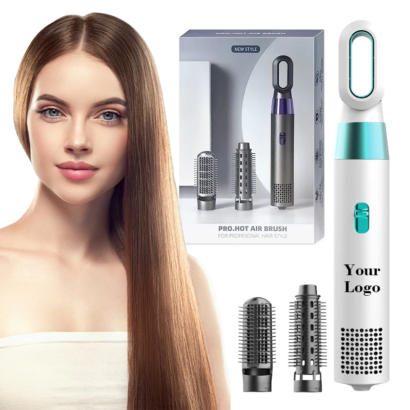 3 in 1 Air Styling Drying Powerful Hair Dryer Brush Multi-Styler Auto Curlers Straighter Hot Air Brush Comb