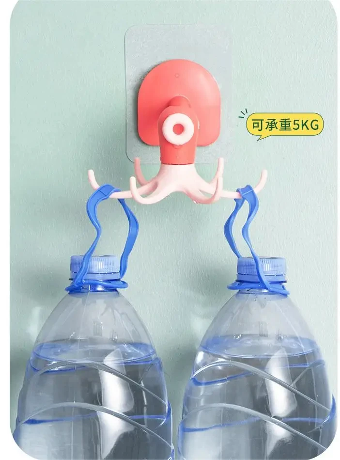 360 Degree Rotatable Kitchenware Storage Holder Creative Sticky Wall Hooks Punch Free Organizer Hanger