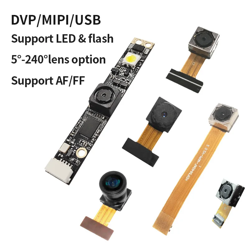 Wide Angle Cmos OV5645 OV5640 Cam Module 5MP 1080P 2K 24 pin 30pin Csi USB DVP MIPI Camera Module