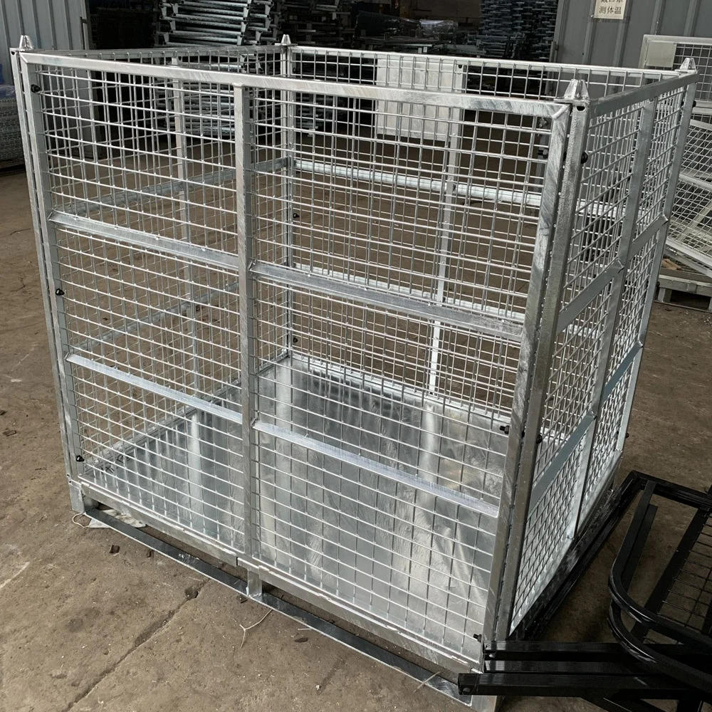 Customized  cage trolley wire mesh container  roll cage trolley   with steel